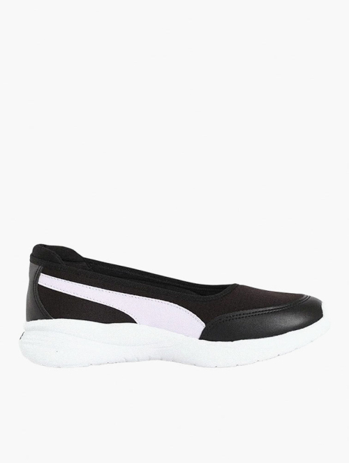 MyRunway | Shop PUMA Black & Lilac Flaira Zadp Slip-On Sneakers